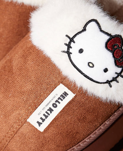 Hello Kitty Logo Fluffy Slippers
