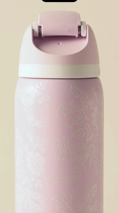 Urban Outfitters x Owala EXCLUSIVE Pink Flower 32oz Ribbon Water Bottle
